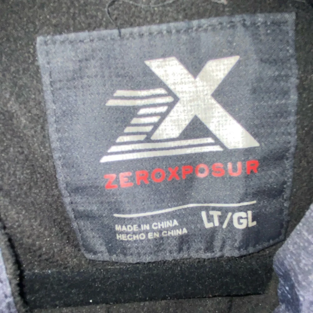 ZEROXPOSUR Mens Large Winter Hooded Grey Black Heavyweight Coat RN #117732 - Picture 6 of 7